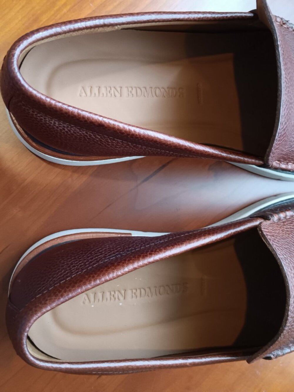 NWT Allen Edmonds Brown Leather Hybrid Sneaker-Loafer Slip-on Size 10.5D - Picture 10 of 12